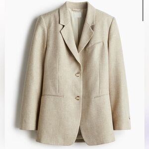 Women's Oversized Beige Blazer